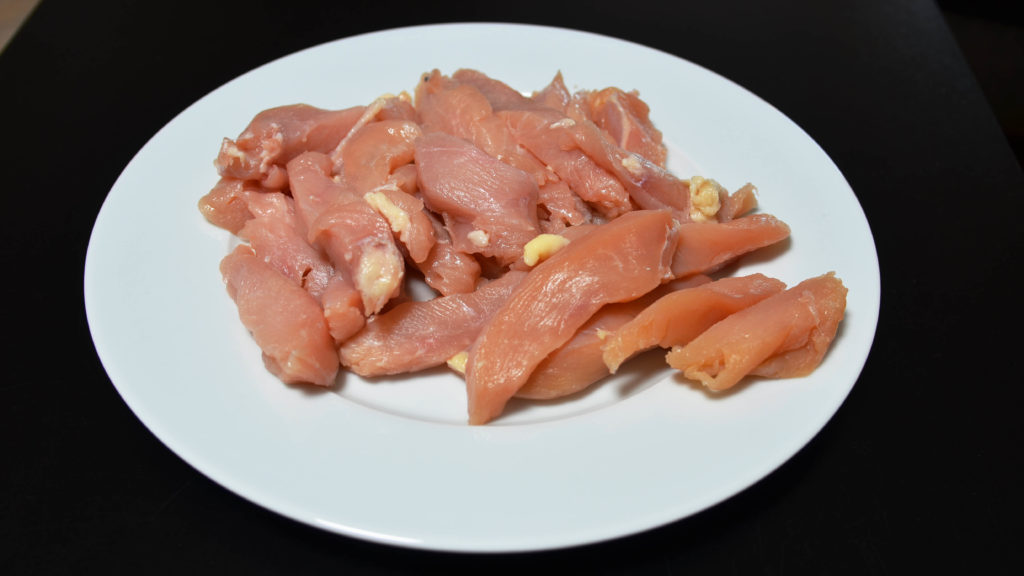 sliced chicken strips