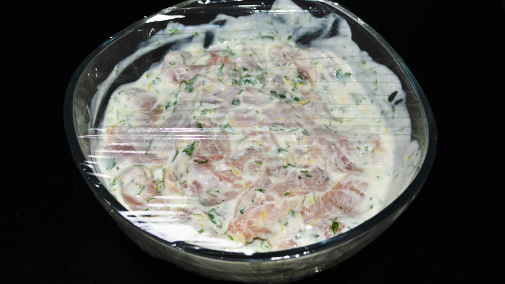 marinated chicken pieces