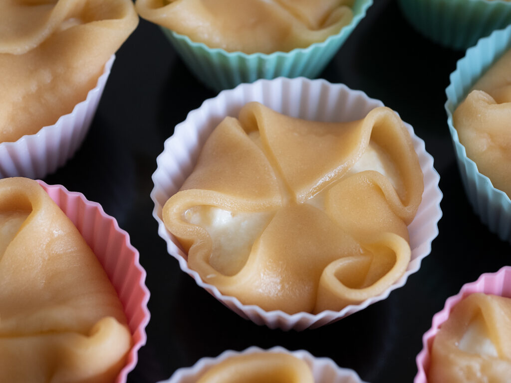 Sofioni filled with stuffing before baking