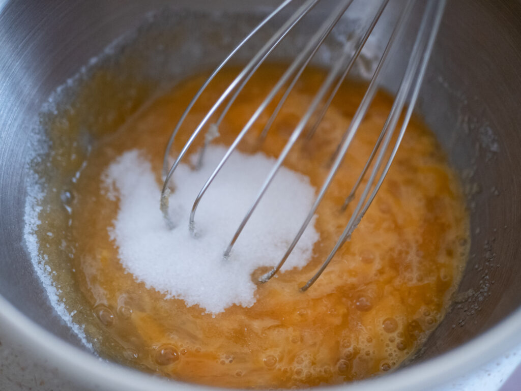 sugar yolks for the cannelle